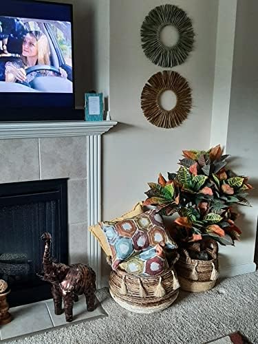 One 3 Foot Indoor Outdoor Artificial Croton Palm Tree Bush UV Rated Potted Plant