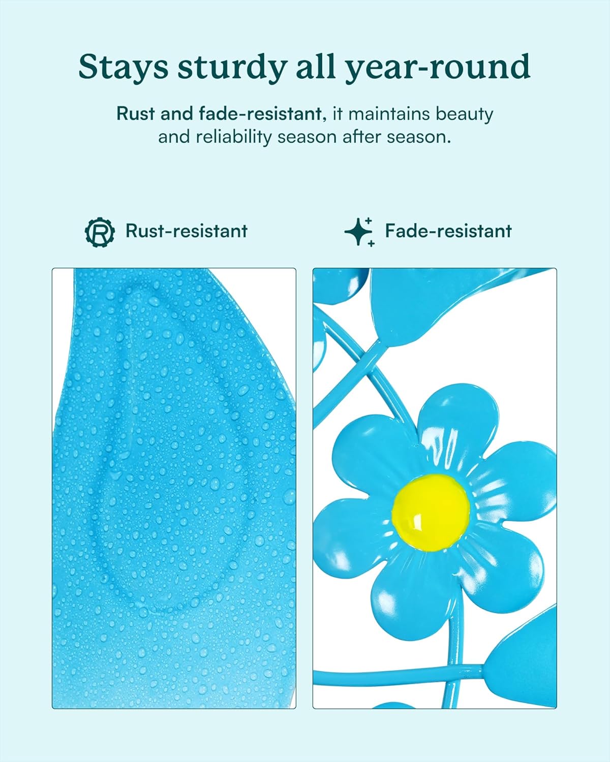 Wind Spinners Outdoor, Large Metal Garden Wind Spinners with Stake, Kinetic Windmill for Yard, Lawn, Patio, Backyard, Gift Ideas for Garden Lovers (15'' W x 71'' H)